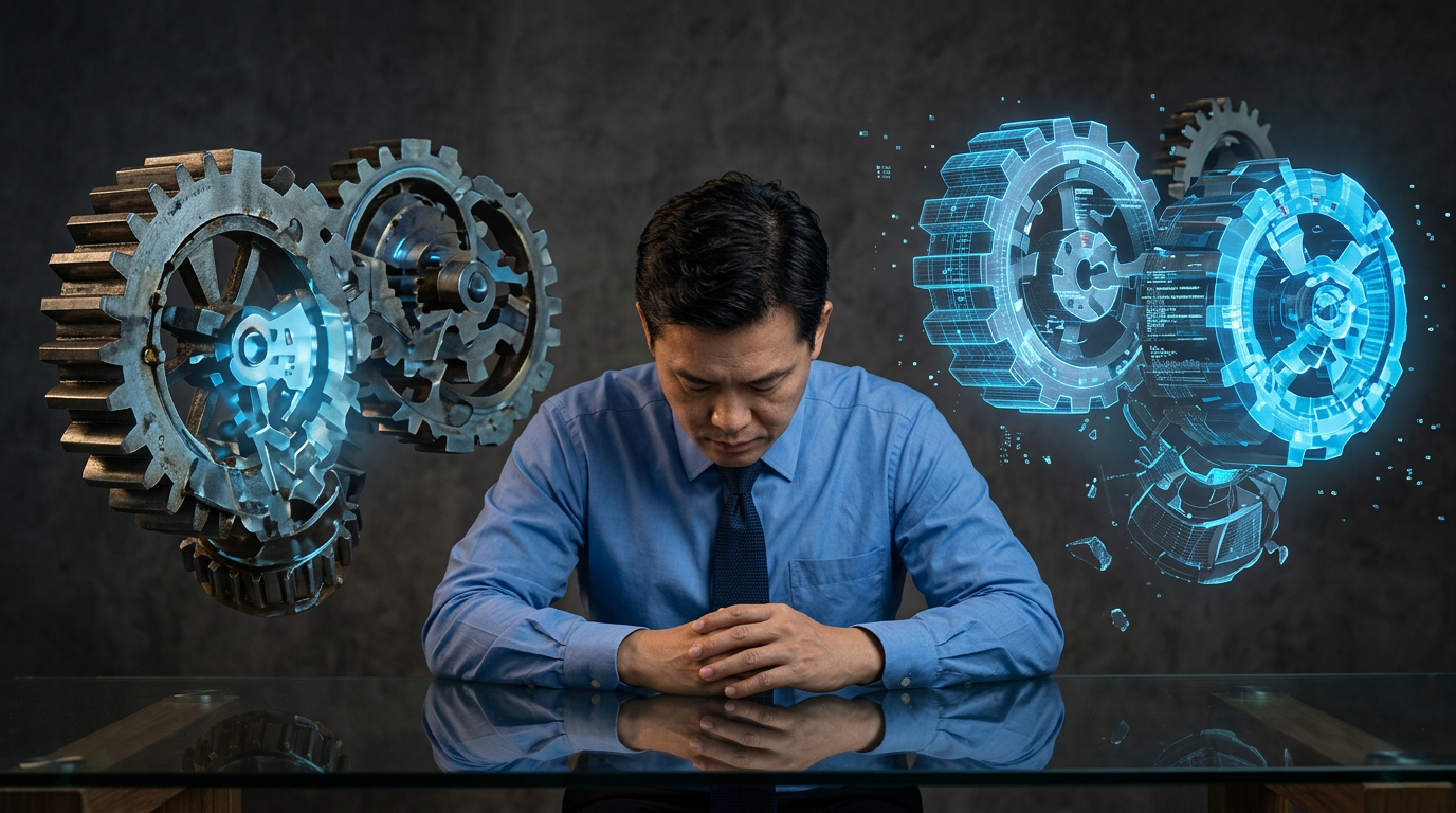 Orologio e ingranaggi su scrivania che rappresentano i ritmi energetici diversi nei team aziendali